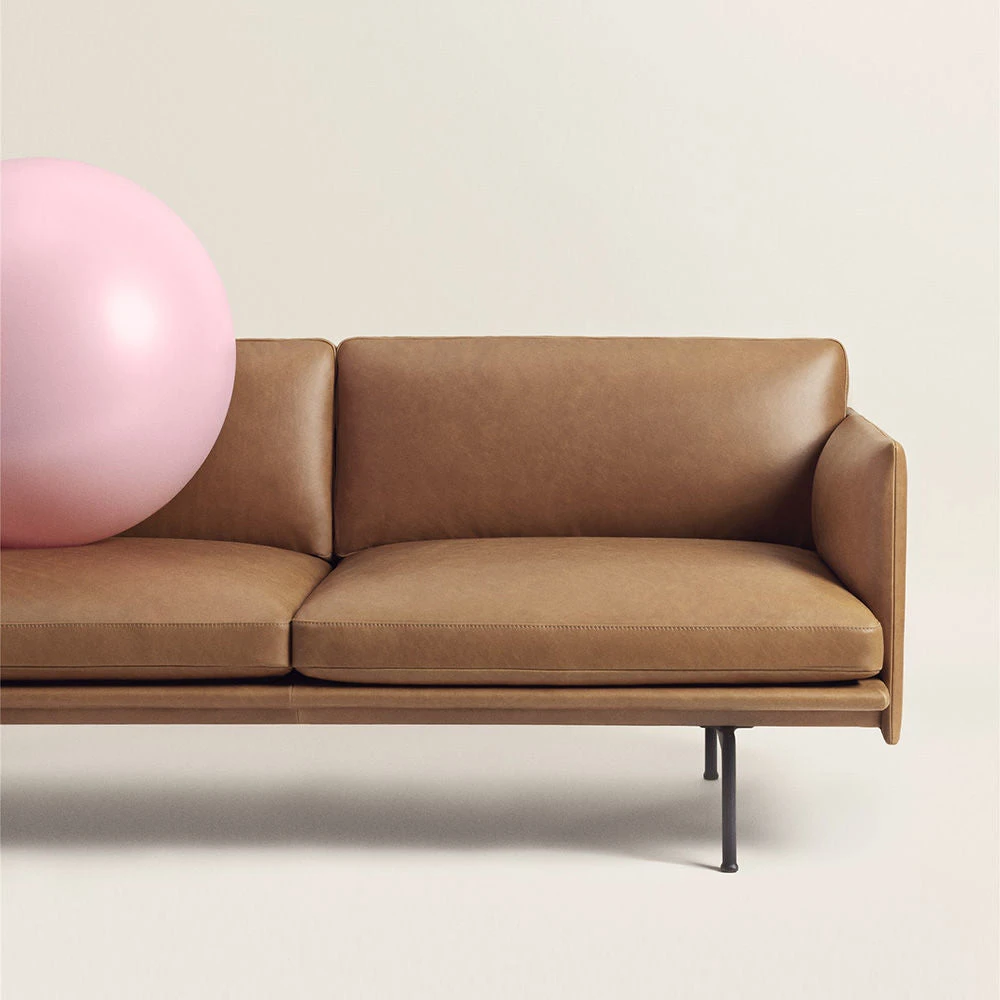 Muuto | Outline Sofa 2 Seater | Refine Leather Cognac - Image 5