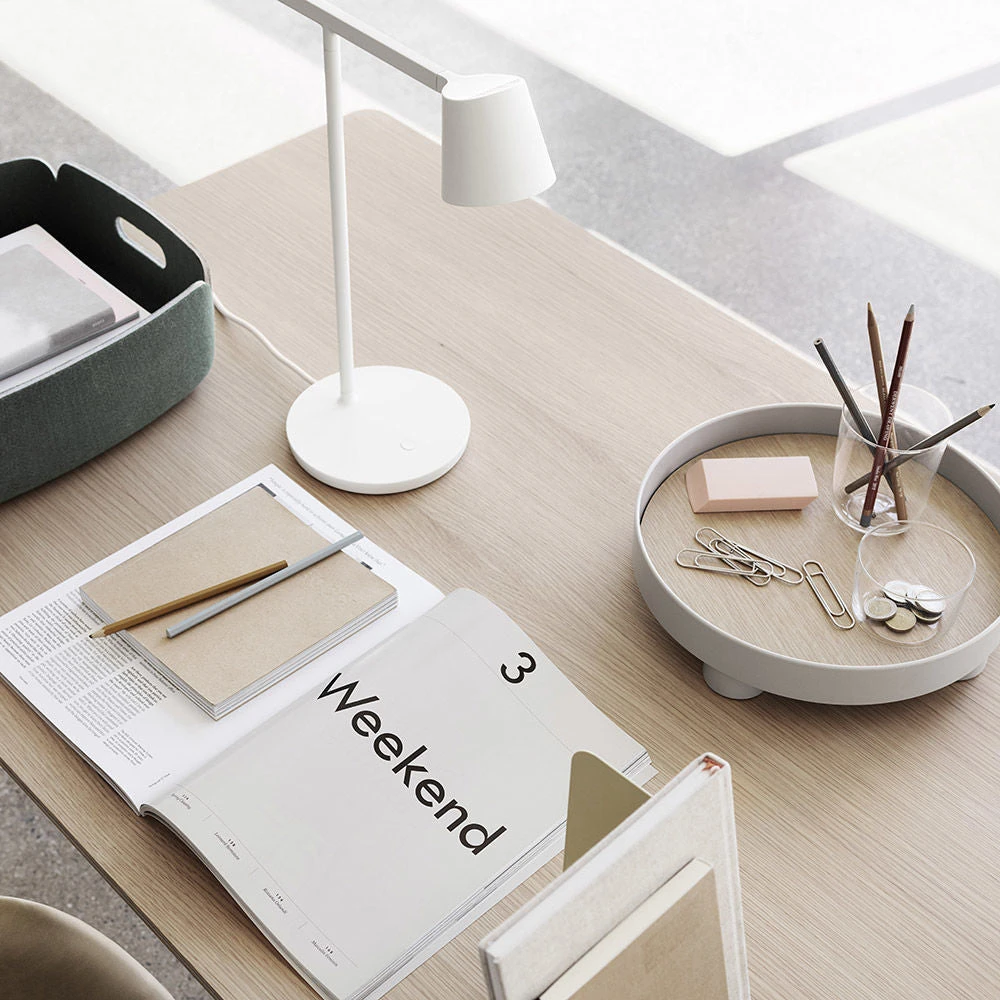 Muuto | 70/70 Table | Oak Veneer + Grey Base 225x90cm - Image 6