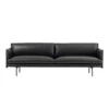 Muuto | Outline Sofa 3 Seater | Refine Leather Black