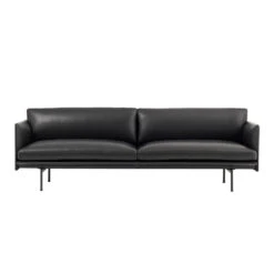 Muuto | Outline Sofa 3 Seater | Refine Leather Black