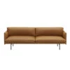 Muuto | Outline Sofa 3 Seater | Refine Leather Cognac