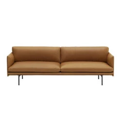 Muuto | Outline Sofa 3 Seater | Refine Leather Cognac