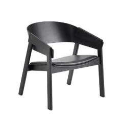 Muuto | Cover Lounge Chair | Black + Black Leather