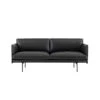 Muuto | Outline Sofa 2 Seater | Refine Leather Black