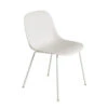Muuto | Fiber Side Chair | Tube Base | Natural White Recycled + White