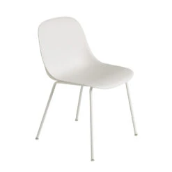 Muuto | Fiber Side Chair | Tube Base | Natural White Recycled + White