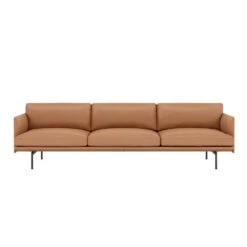 Muuto | Outline Sofa 3.5 Seater | Refine Leather Cognac