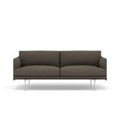 Muuto | Outline Sofa 2 Seater | Divina Melange 260 + Aluminium Leg