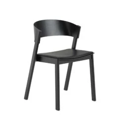 Muuto | Cover Side Chair | Black + Black Leather