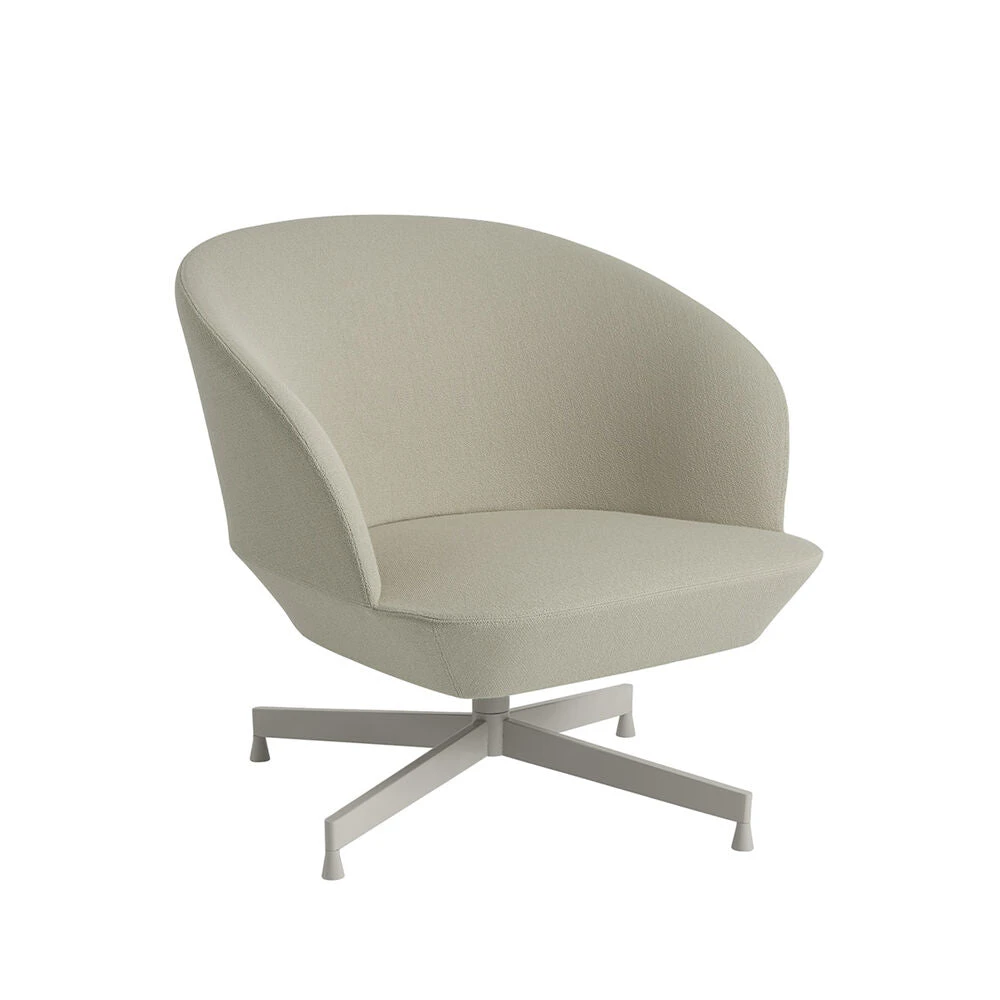 Muuto | Oslo Lounge Chair | Swivel Base | Vidar 146 + Grey Legs ~ DC