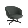 Muuto | Oslo Lounge Chair | Swivel Base | Twill Weave 990 + Black Legs ~ DC