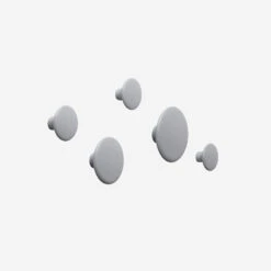 Muuto Dots Hooks Wood Set Grey