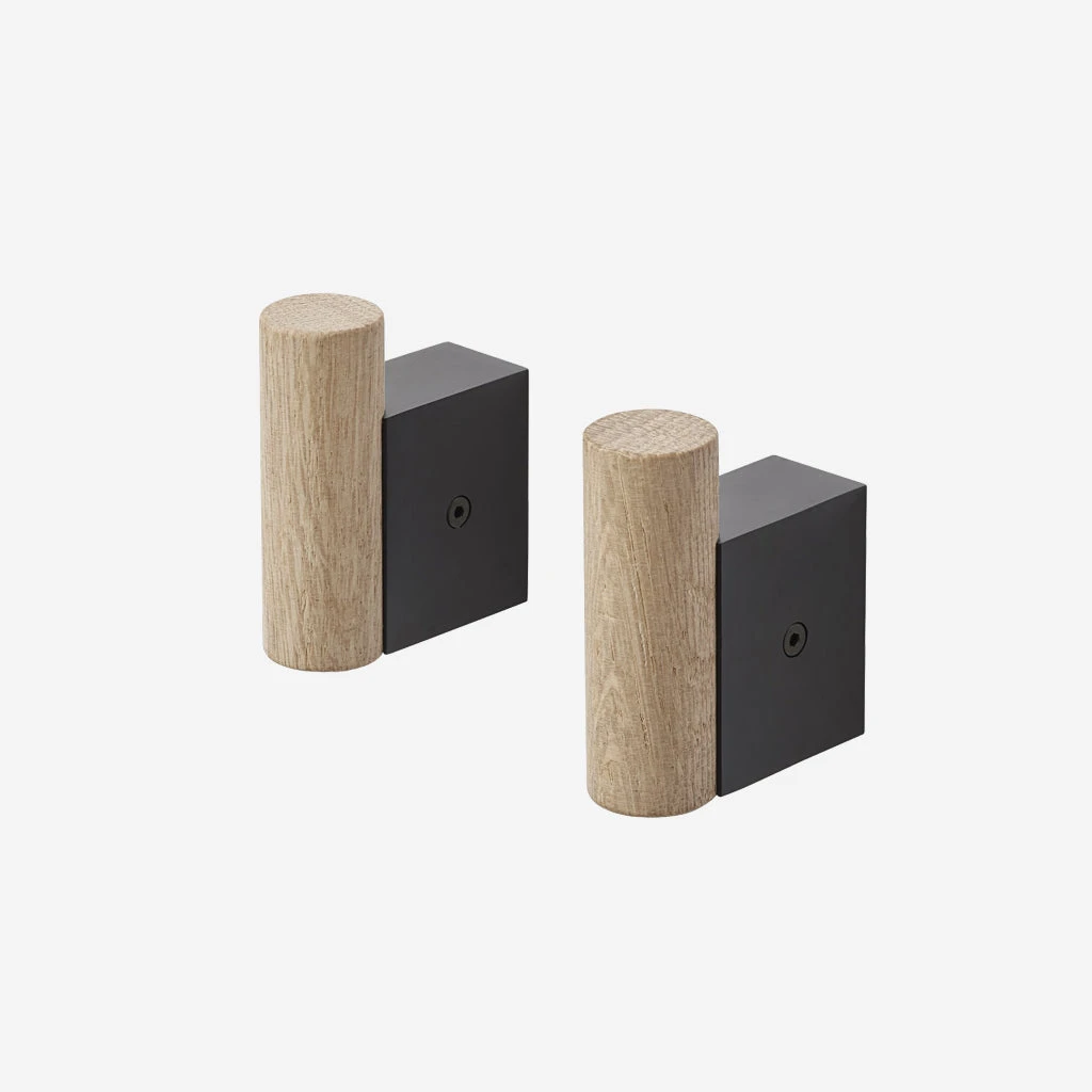 Muuto Attach Coat Hook Oak Black - Image 2