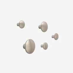 Muuto Dots Hooks Metal Set Taupe