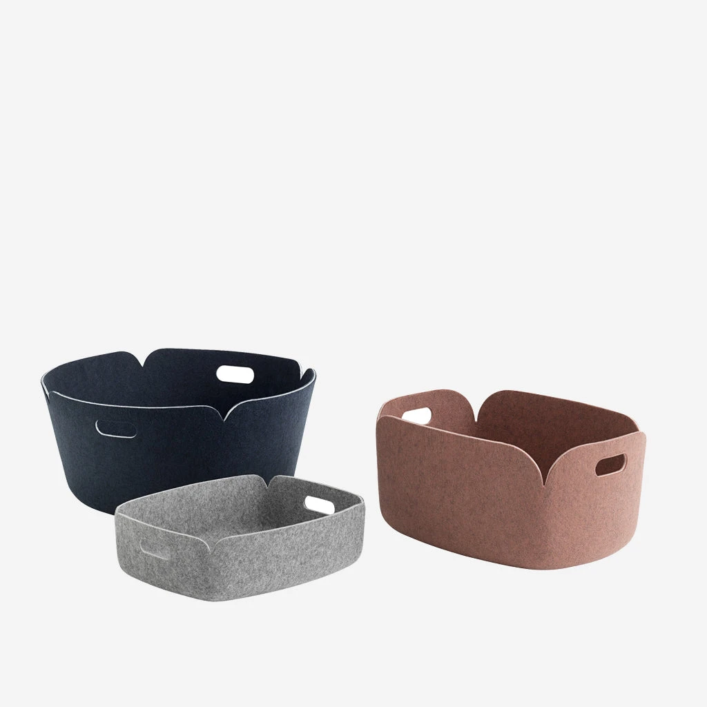 Muuto Restore Round Basket Midnight Blue - Image 3