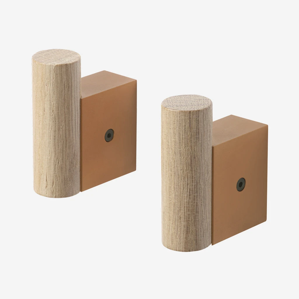 Muuto Attach Coat Hook Oak Burnt Orange - Image 4