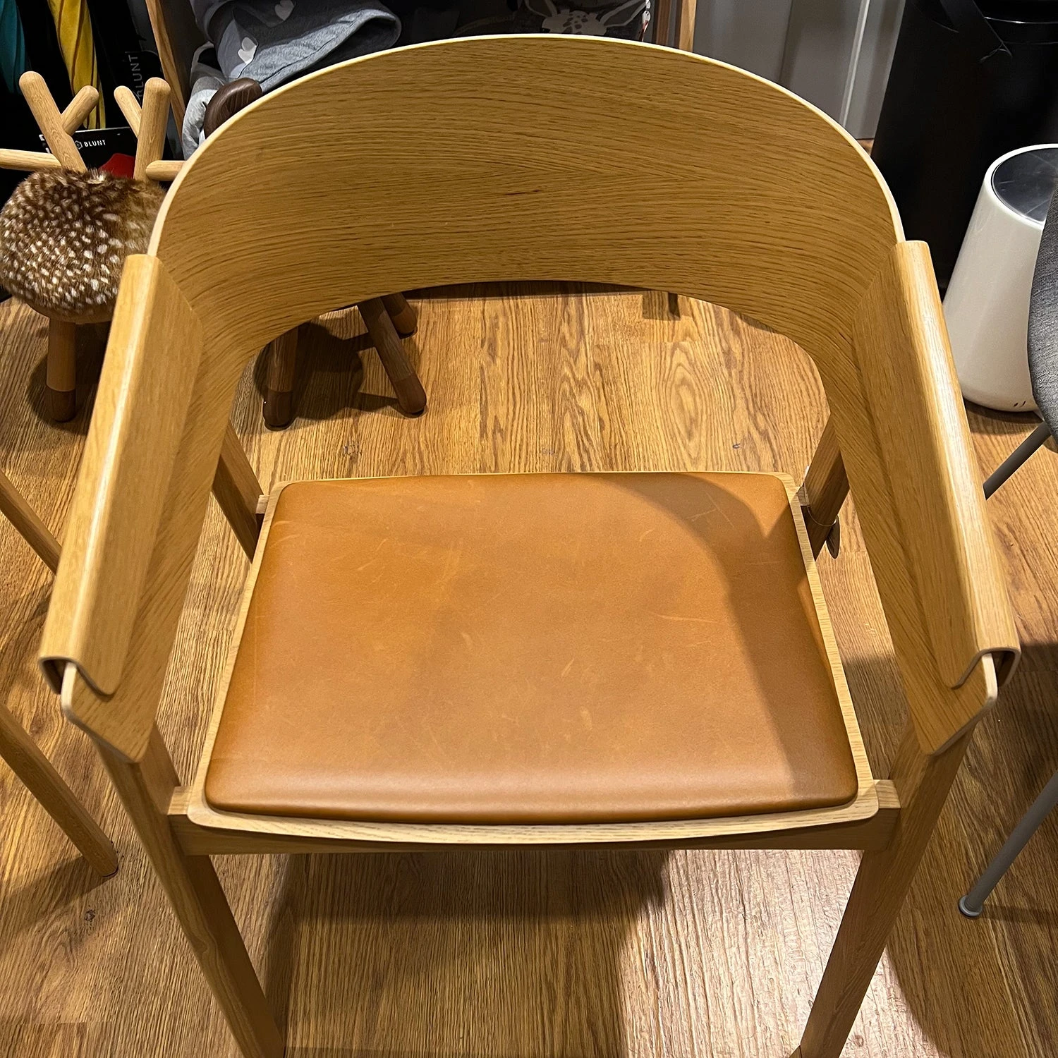 Muuto | Cover Armchair | Oak + Cognac Leather - EX DISPLAY - Image 2