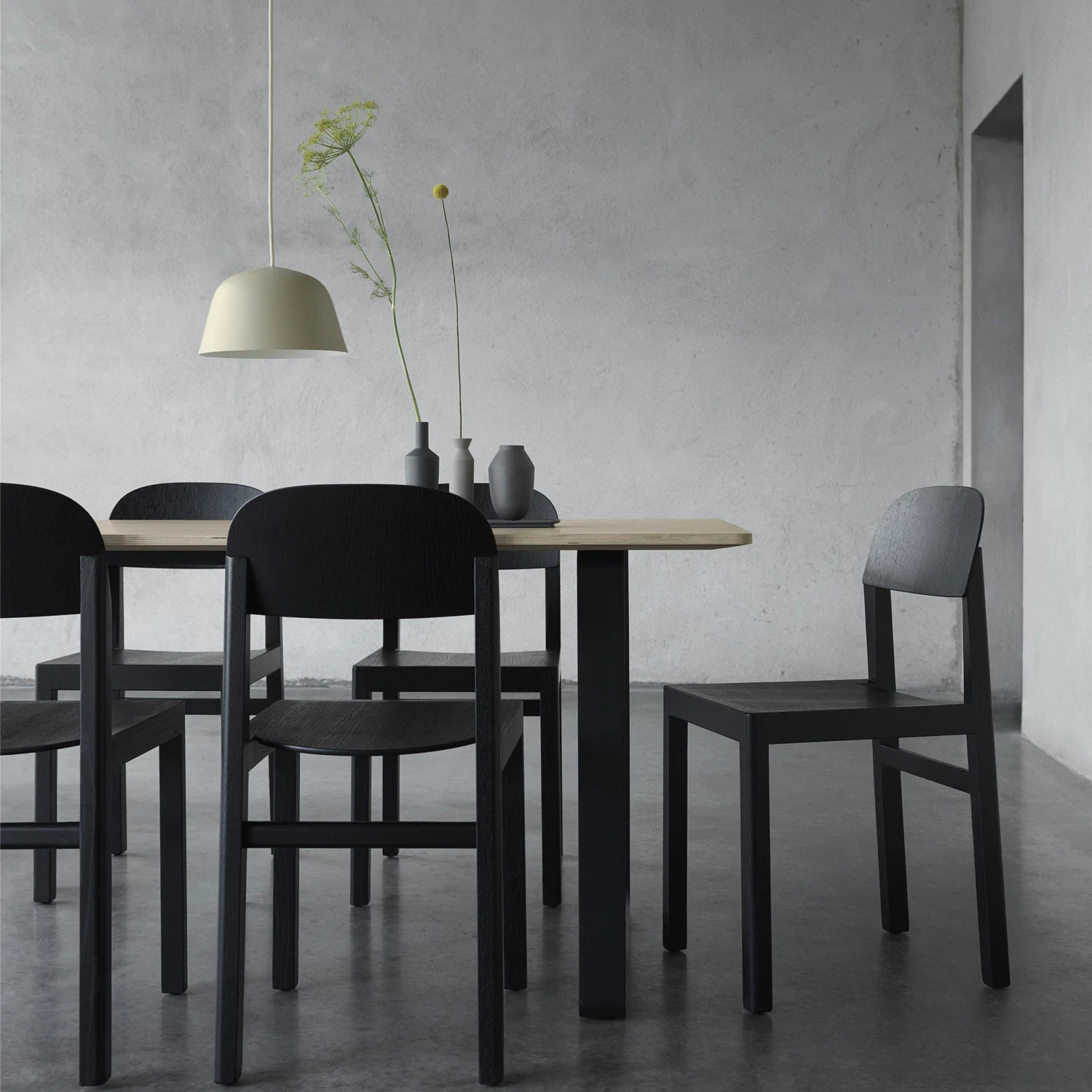 Muuto | 70/70 Table | Oak Veneer + Black Base 170x85cm - Image 6