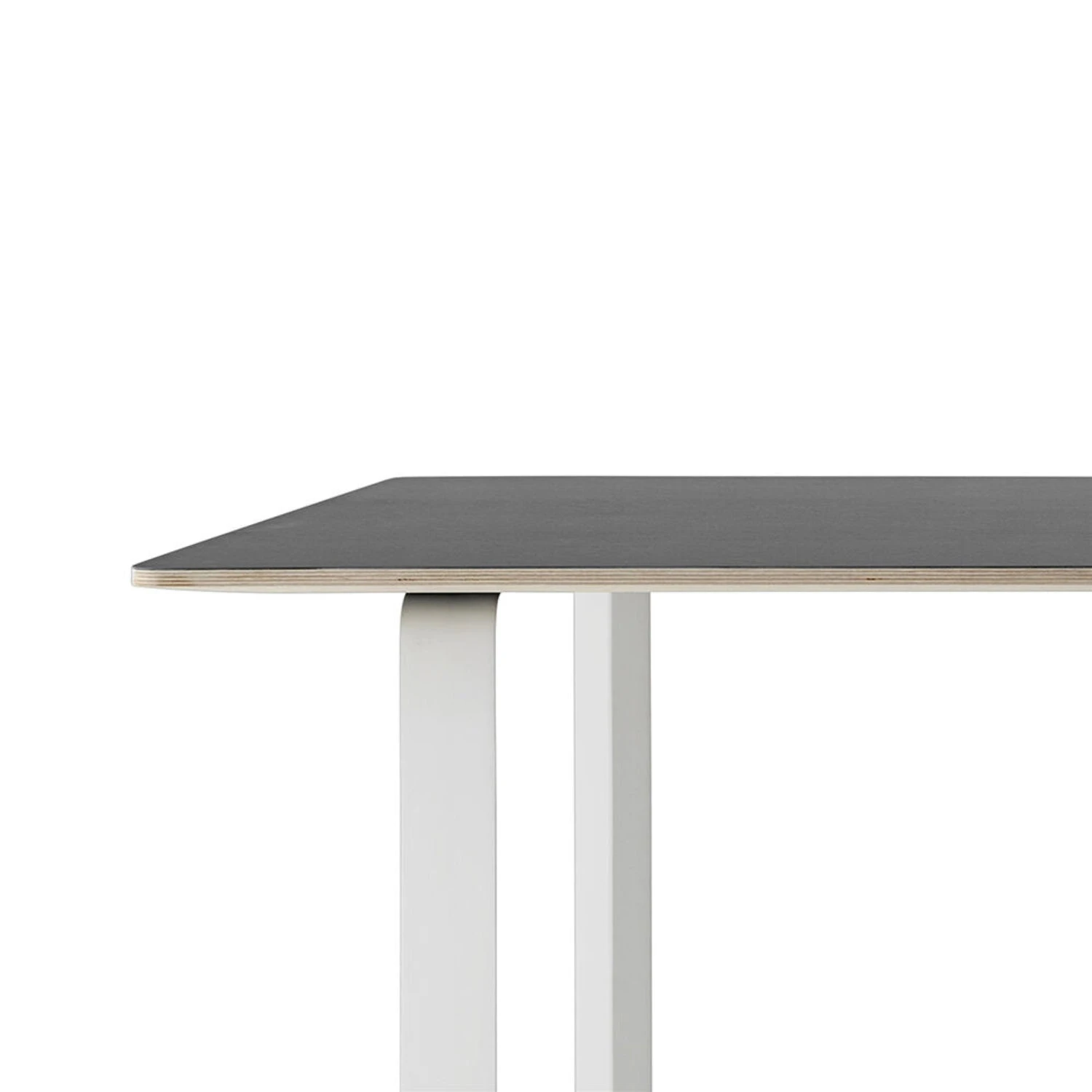 Muuto | 70/70 Table | Black Linoleum + White Base 225x90cm - Image 2