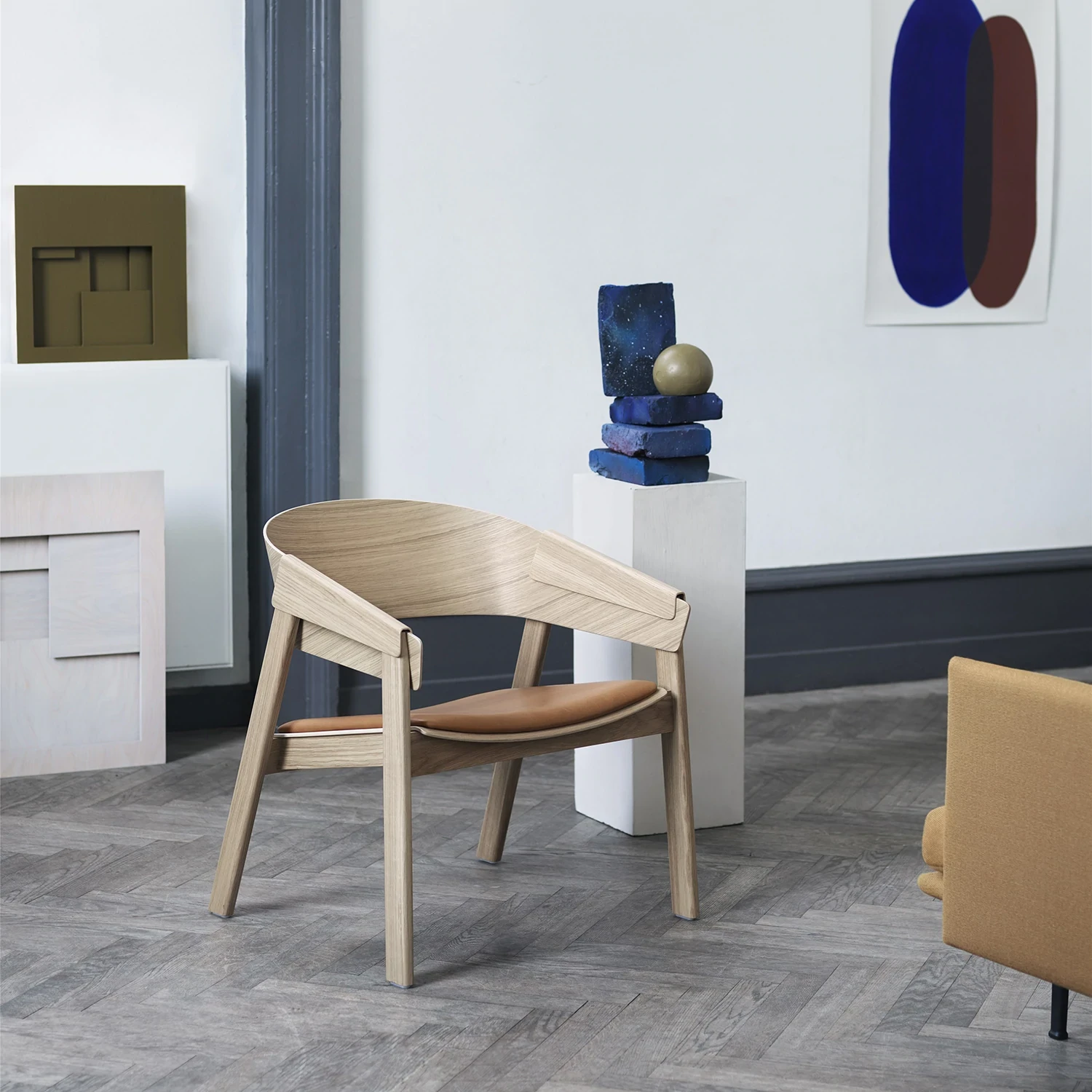 Muuto | Cover Lounge Chair | Oak + Cognac Leather - Image 13