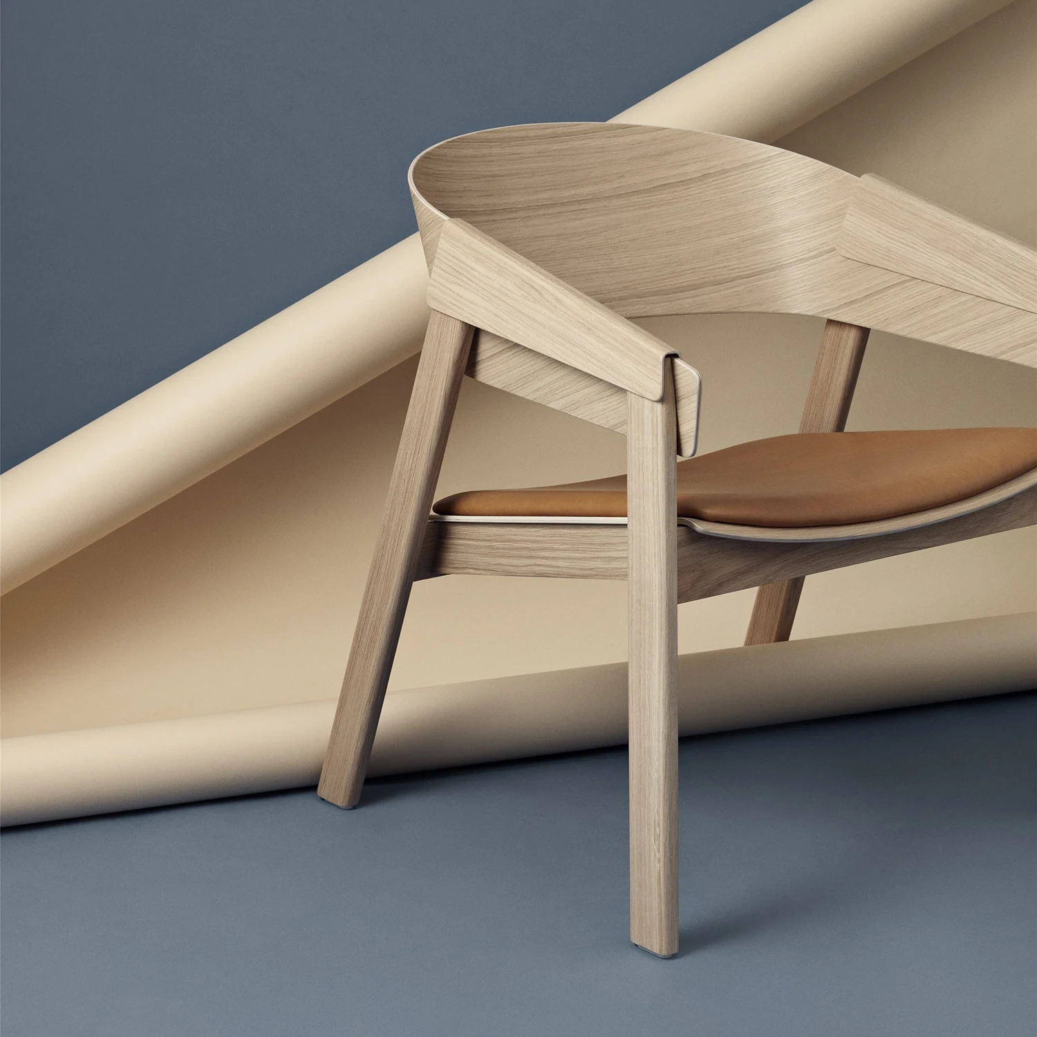 Muuto | Cover Lounge Chair | Oak + Cognac Leather - Image 14