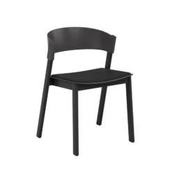 Muuto | Cover Side Chair | Black + Black Endure Leather