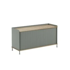 Muuto | Enfold Sideboard Low | Dusty Green + Lacquered Oak - DC