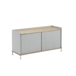 Muuto | Enfold Sideboard Low | Grey + Oiled Oak