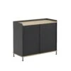 Muuto | Enfold Sideboard Tall | Anthracite Black + Oiled Oak