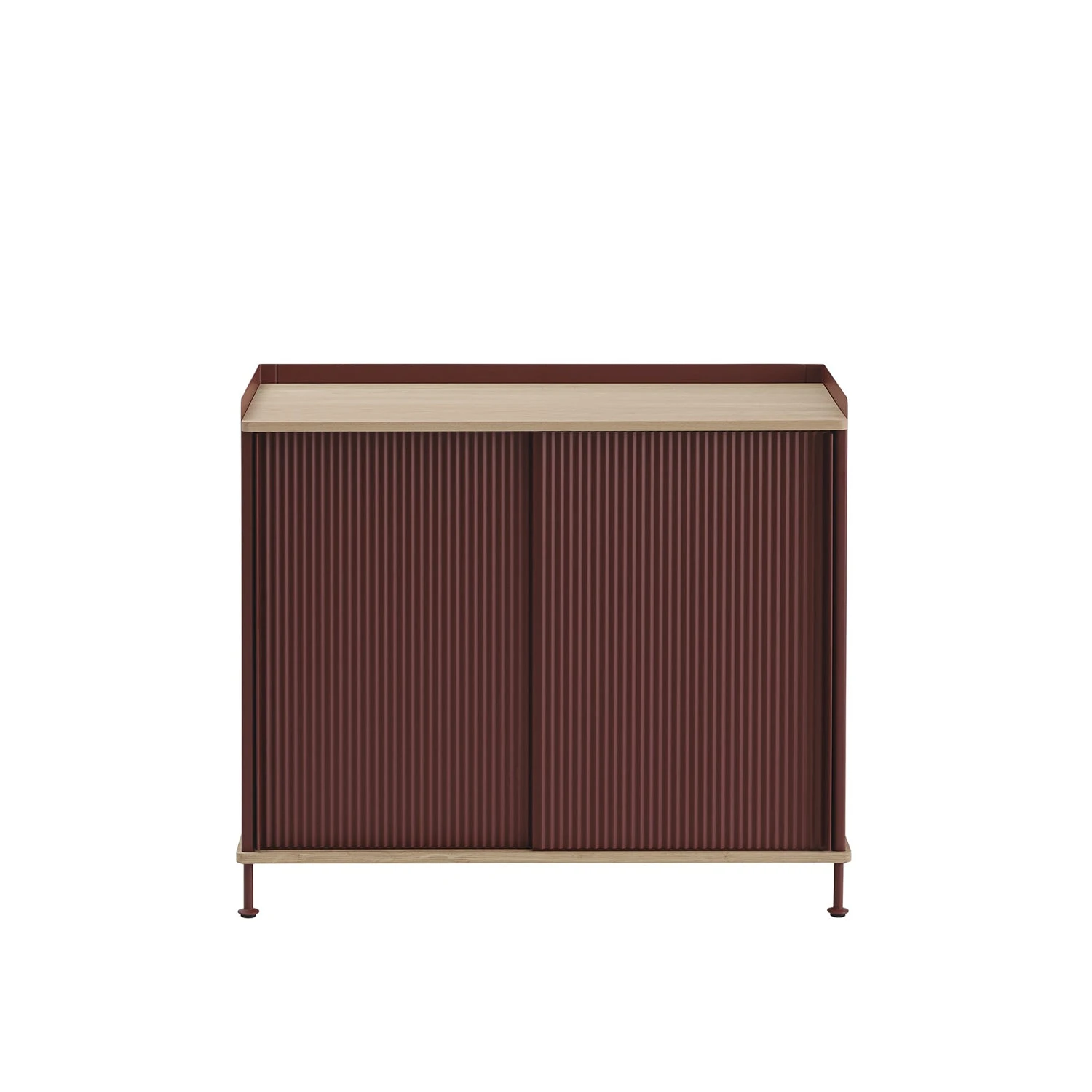 Muuto | Enfold Sideboard Tall | Deep Red + Oiled Oak - Image 3