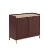 Muuto | Enfold Sideboard Tall | Deep Red + Oiled Oak