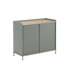 Muuto | Enfold Sideboard Tall | Dusty Green + Oiled Oak