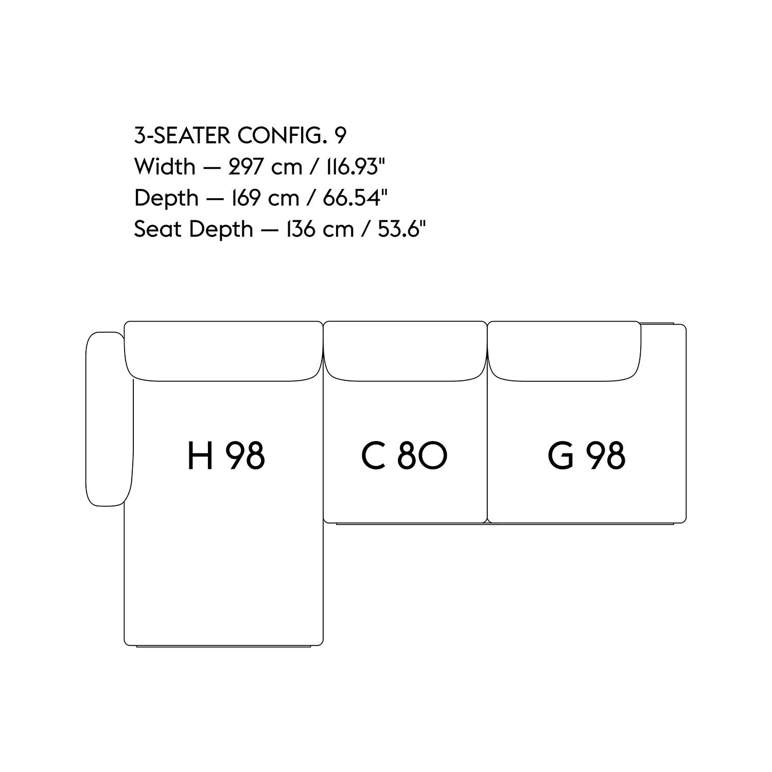 Muuto | In Situ Modular Sofa | 3 Seater Config 9 | Easy Leather Cognac ~ DC - Image 3