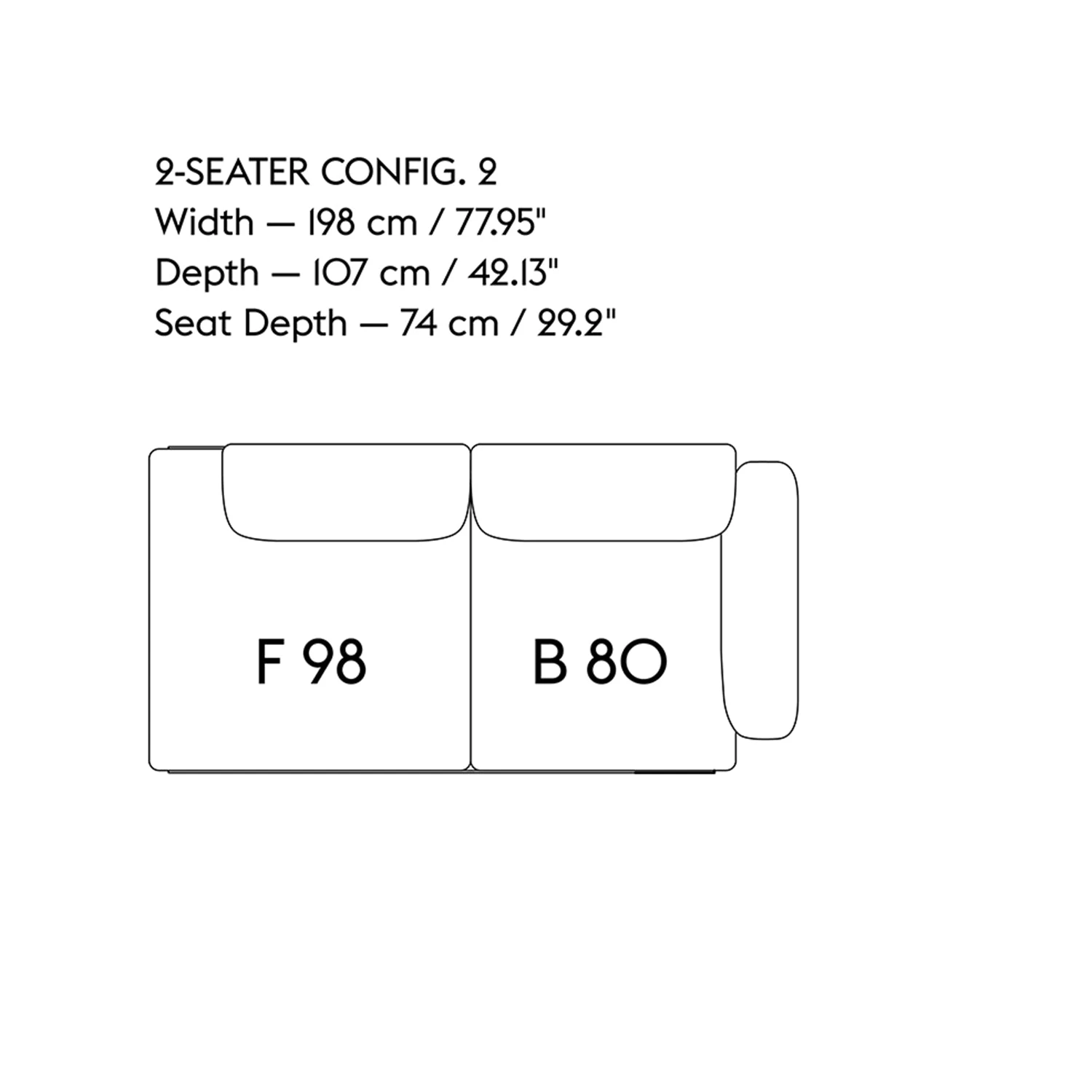 Muuto | In Situ Modular Sofa | 2 Seater Config 2 | Ocean 32 - Image 6