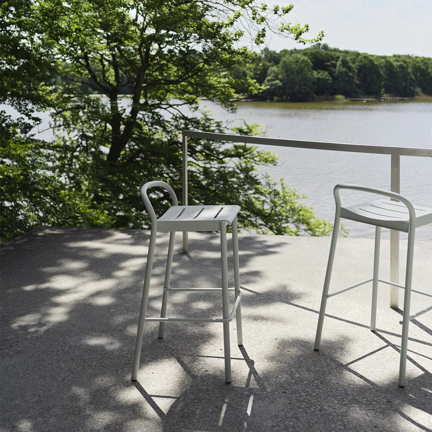 Muuto | Linear Steel Counter Stool | Dark Green 65cm - Image 5