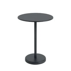 Muuto | Linear Steel Cafe Table Round | Anthracite Black 70x95cm