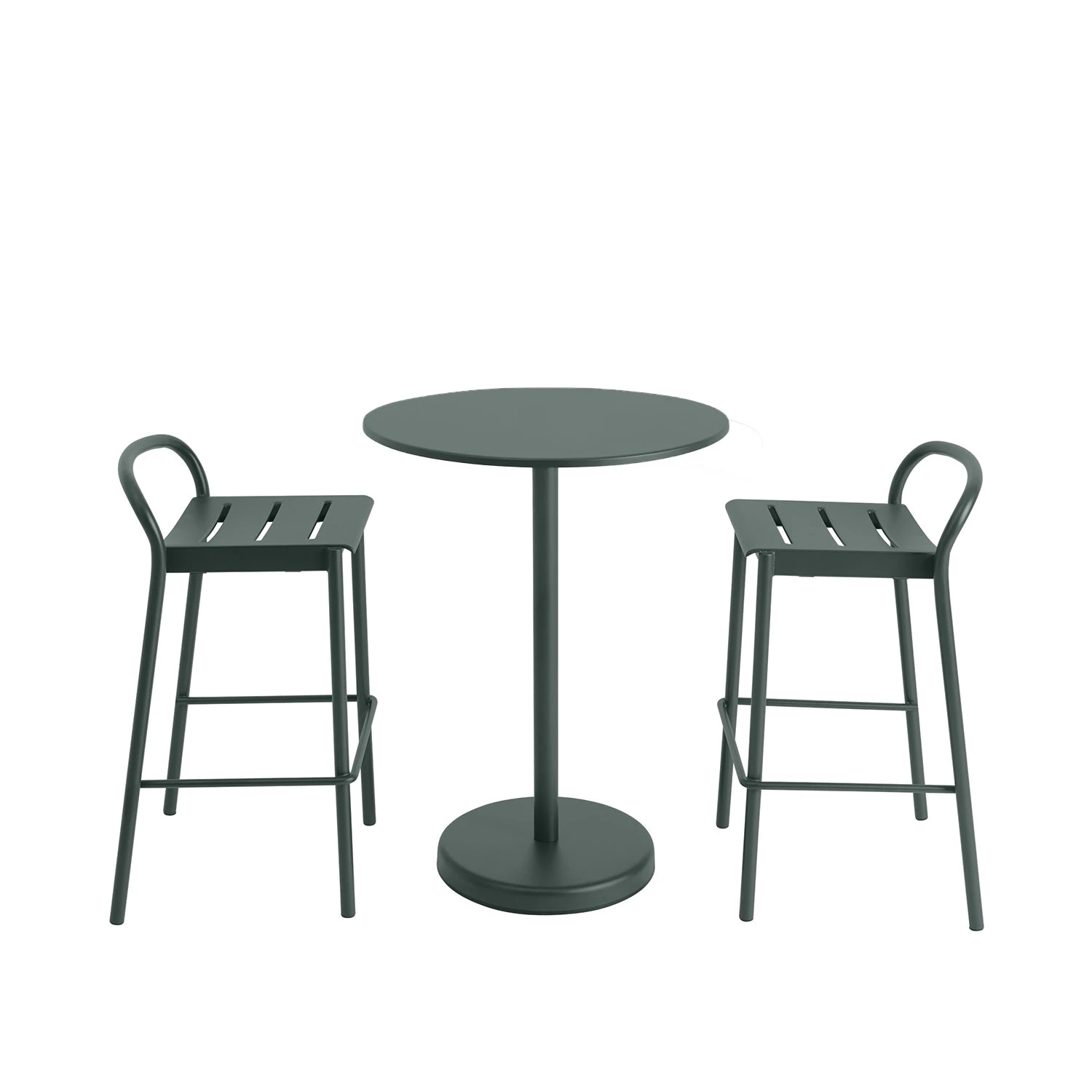 Muuto | Linear Steel Counter Stool | Dark Green 65cm - Image 2