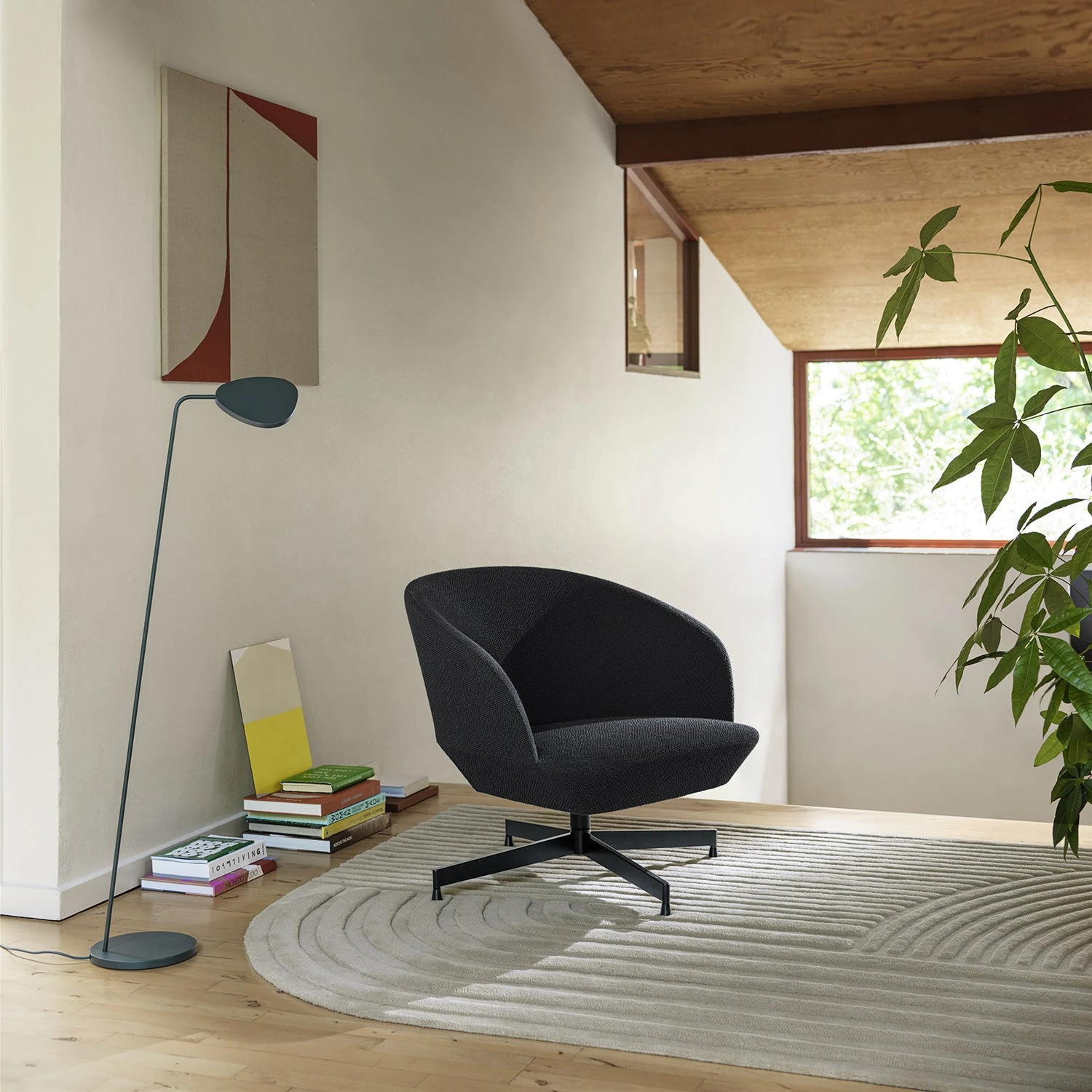 Muuto | Oslo Lounge Chair | Swivel Base | Vidar 146 + Grey Legs ~ DC - Image 5