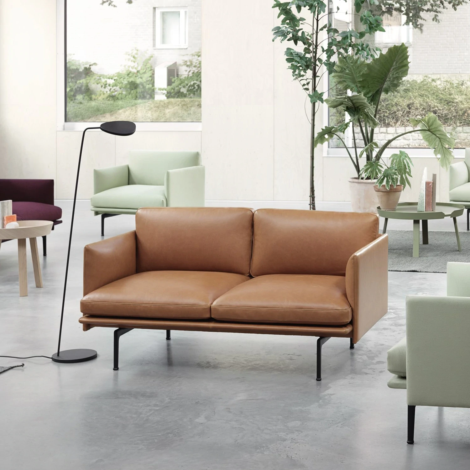 Muuto | Outline Sofa 2 Seater | Refine Leather Cognac - Image 2