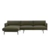 Muuto | Outline Sofa 3 Seater | Chaise Left | Fiord 961