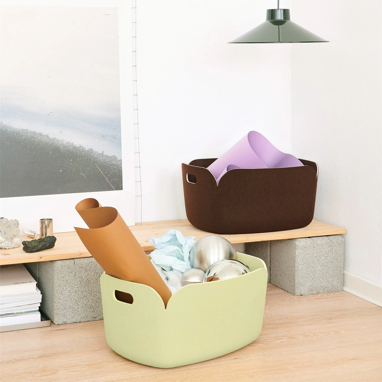 Muuto | Restore Basket 48cm | Beige Green - Image 2
