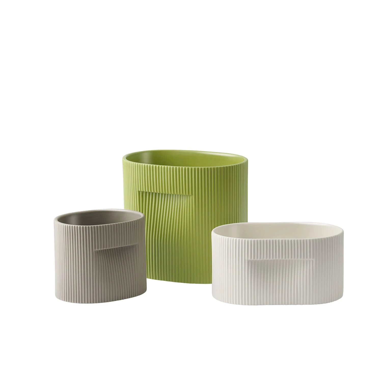 Muuto | Ridge Planter | Moss Green 24cm - Image 3