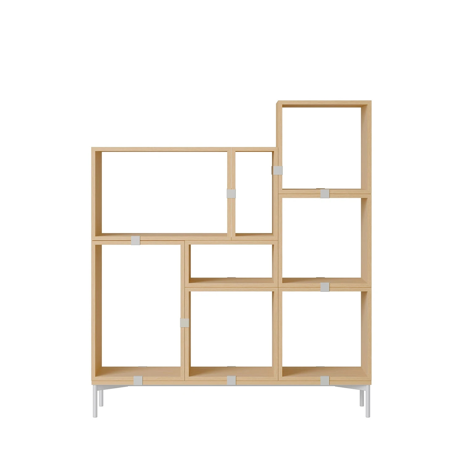 Muuto | Stacked Storage System | Podium With Tube Base 131cm | Oak + Grey - Image 7