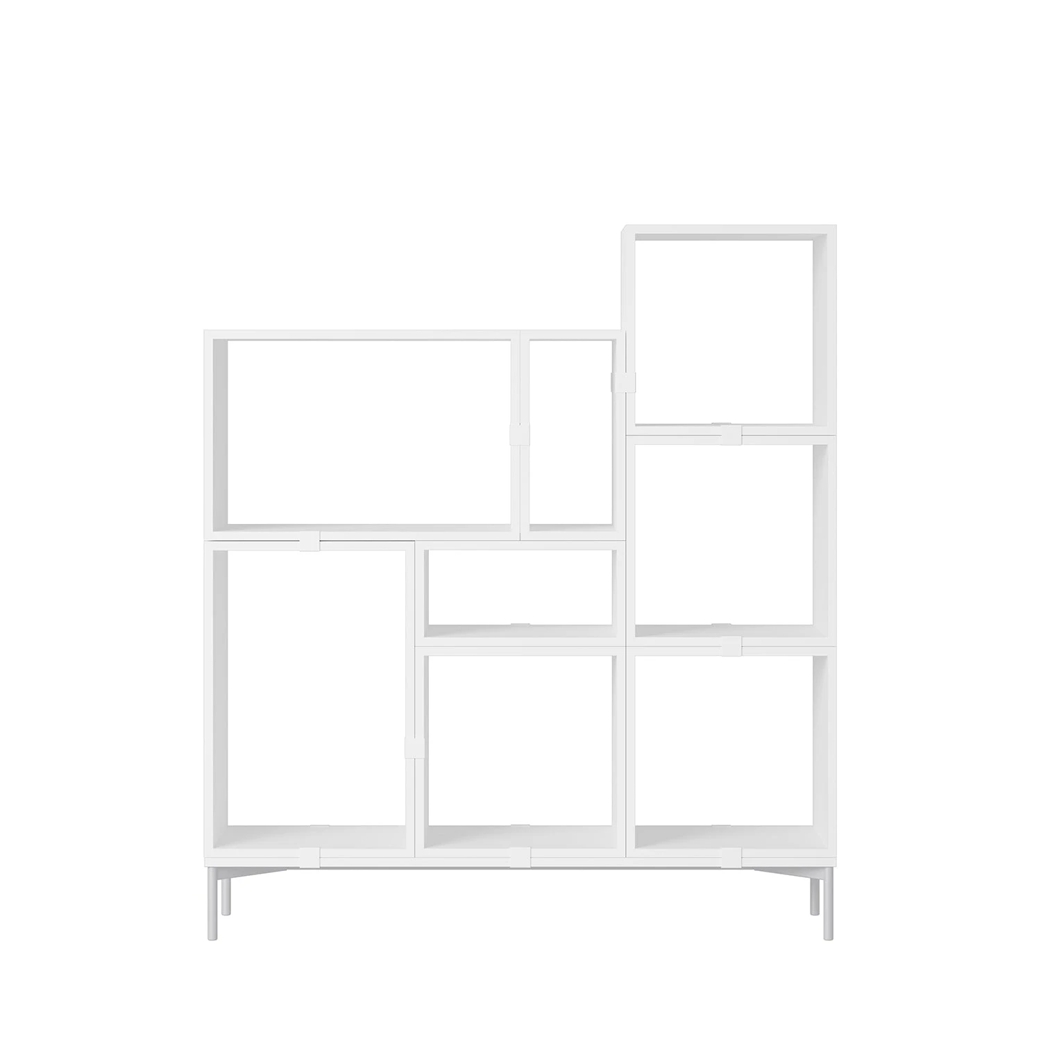Muuto | Stacked Storage System | Podium With Tube Base 131cm | White + Grey - Image 6