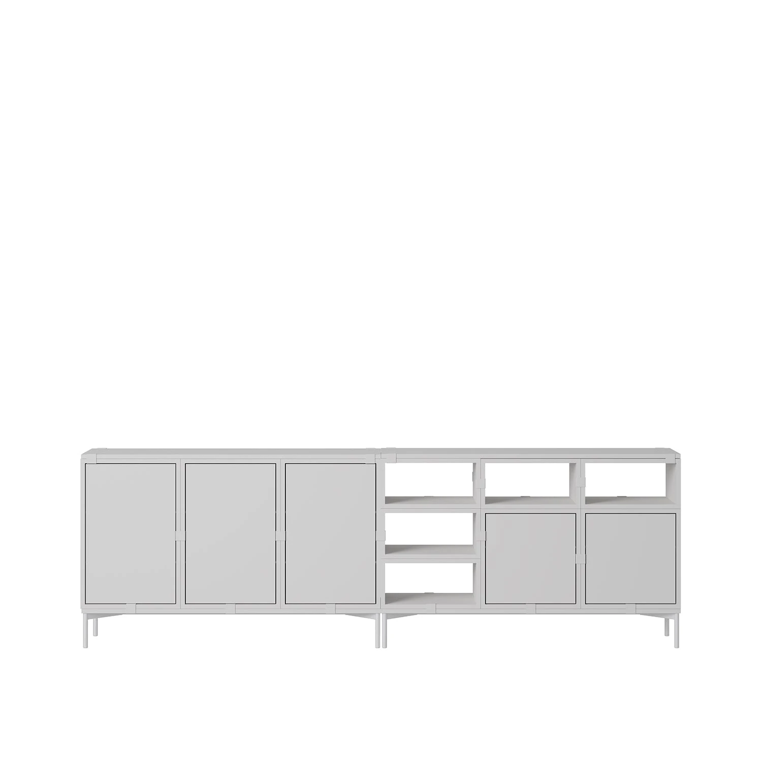 Muuto | Stacked Storage System | Podium With Tube Base 131cm | Grey - Image 10